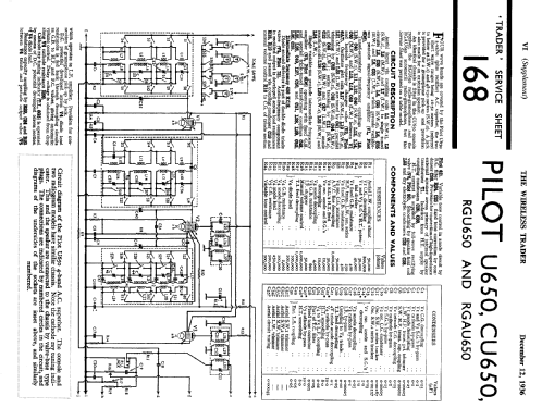 RGAU650; Pilot Radio Ltd.; (ID = 1033745) Radio