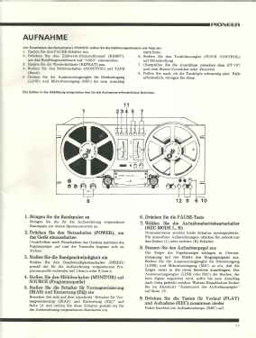 Pioneer RT-707 Reel to Reel (Open Reel) Sales Brochure (rt707, rt 707)