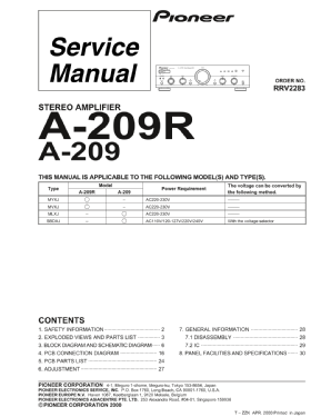 Stereo Amplifier Direct Energy MOS A-209 R; Pioneer Corporation; (ID = 2865186) Ampl/Mixer