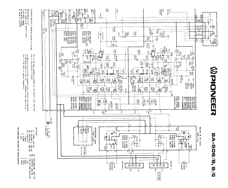 Stereo-amplifier Sa-506 Ampl Mixer Pioneer Corporation; 