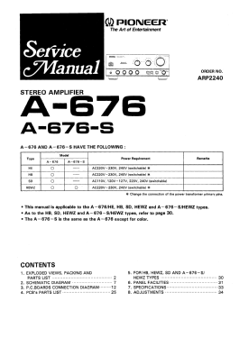 Stereo Integrated Amplifier A-676; Pioneer Corporation; (ID = 2755480) Ampl/Mixer