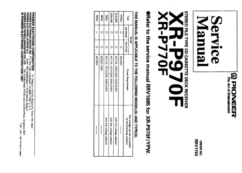 Stereo File-Type CD Cassette Deck Receiver XR-P970F; Pioneer Corporation; (ID = 970156) Radio