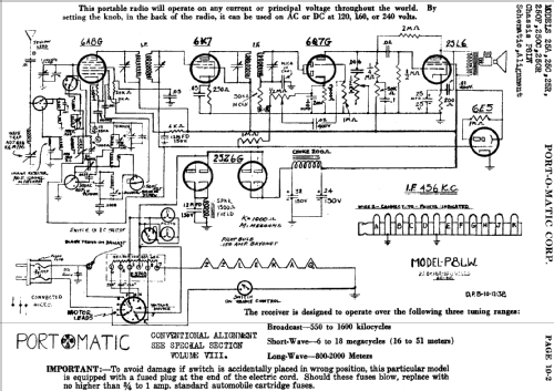 25A Ch= P8LW; Port-O-Matic Corp., (ID = 433232) Radio