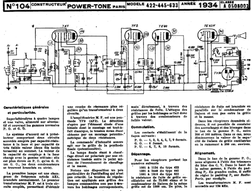 422; Power-Tone; Paris (ID = 222673) Radio