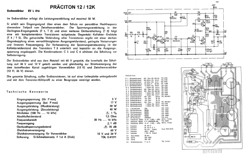 PRÄCITON 12K; Präcitronic Dresden, (ID = 2192436) Ampl/Mixer