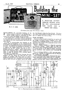 Mini-Set ; Practical Wireless (ID = 2900794) Radio