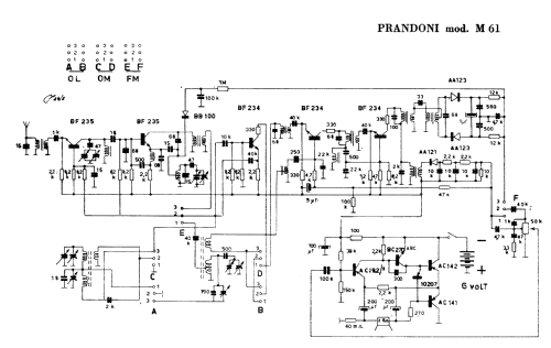 Radio a Transistor M 61; Prandoni S.p.A., (ID = 2947775) Radio