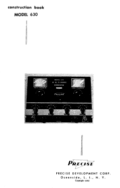 RF-AF TV Marker Generator 630 ; Precise Development (ID = 2773415) Equipment