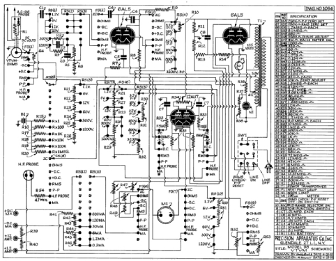 Deluxe VTVM 98MCP; Precision Apparatus (ID = 3083375) Equipment