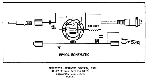 High Frequency Vacuum Tube Test Probe RF-10A; Precision Apparatus (ID = 3083814) Equipment