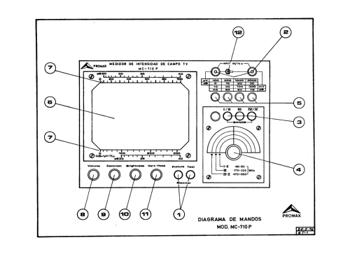 Medidor Intensidad de Campo TV MC-710-P; Promax; Barcelona (ID = 2304253) Equipment