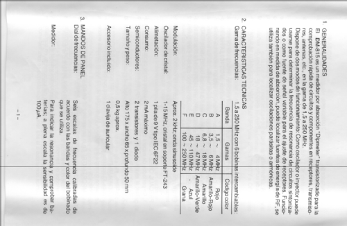 Medidor por Absorción - Dip Meter DM-815; Promax; Barcelona (ID = 2684505) Equipment