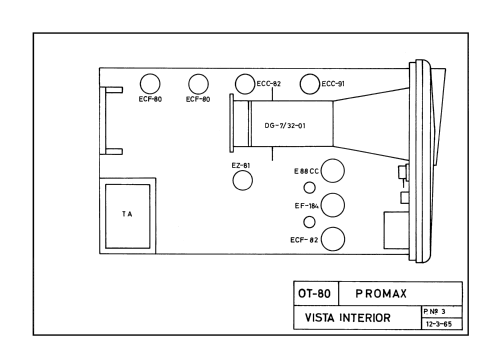 Osciloscopio OT-80 ; Promax; Barcelona (ID = 2304359) Equipment