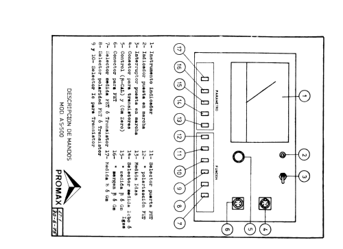 Transistómetro AS-500 ; Promax; Barcelona (ID = 758258) Ausrüstung