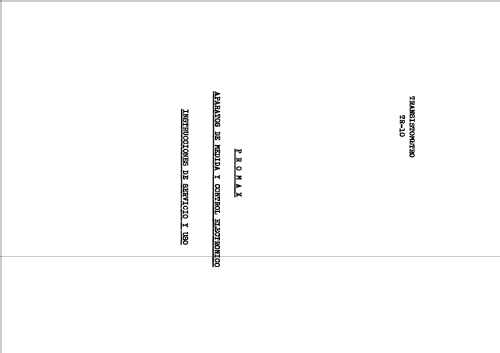 Transistómetro TR-10 ; Promax; Barcelona (ID = 760536) Equipment