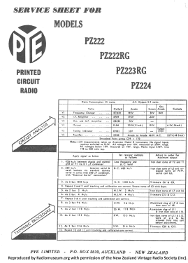 Printed Circuit PZ-222; Pye N.Z. Ltd.; Waihi (ID = 2701745) Radio