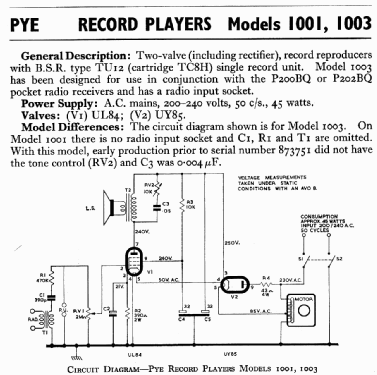 1001; Pye Ltd., Radio (ID = 727483) Ton-Bild