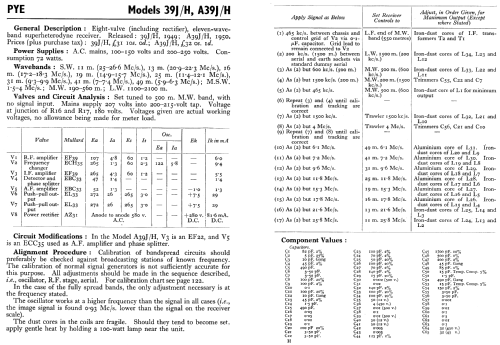 39J/H; Pye Ltd., Radio (ID = 2376942) Radio