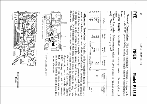 P115U; Pye Ltd., Radio (ID = 563584) Radio