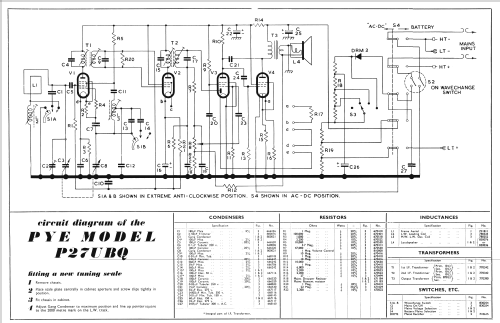 P27UBQ; Pye Ltd., Radio (ID = 1276126) Radio