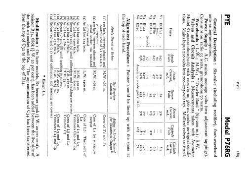 P76RG; Pye Ltd., Radio (ID = 550276) Radio