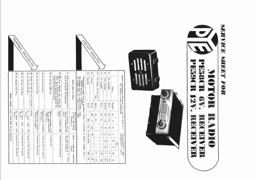 PE58CR; Pye Ltd., Radio (ID = 840740) Car Radio