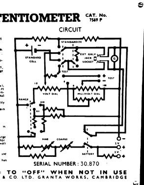 Portable Potentiometer ; Pye Ltd., Radio (ID = 2796160) Equipment