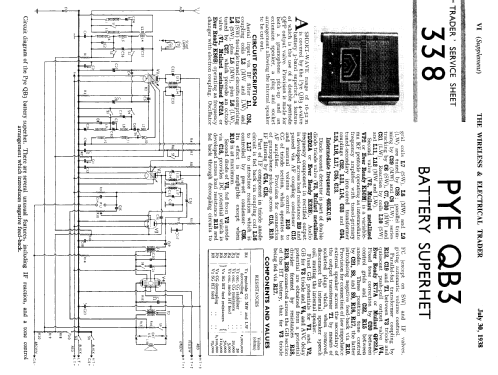 Q.B3 ; Pye Ltd., Radio (ID = 1043775) Radio