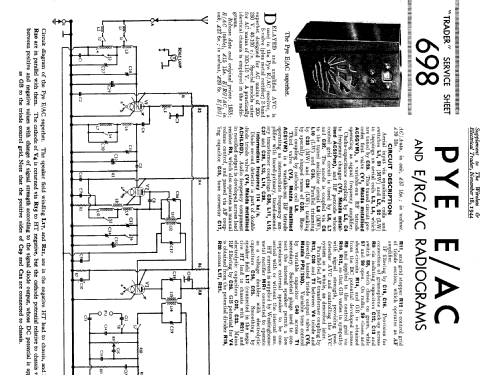 Radiogram E/RG/AC; Pye Ltd., Radio (ID = 1258255) Radio