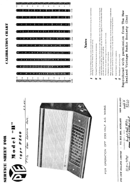 Model H PZ60; Pye N.Z. Ltd.; Waihi (ID = 2839795) Radio