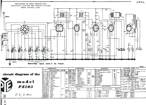 PZ103; Pye N.Z. Ltd.; Waihi (ID = 3117816) Radio