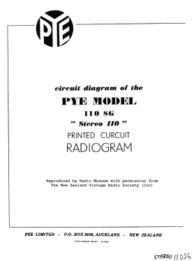 Stereo 110 110SG; Pye N.Z. Ltd.; Waihi (ID = 2951163) Radio