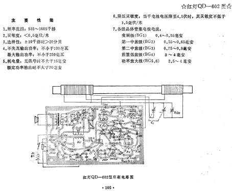 Hongdeng 红灯 QD-602; Qingdao No.2 青岛无... (ID = 814882) Radio