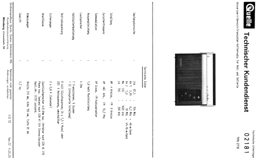 5 Wellen-Koffer TRN2718; QUELLE GmbH (ID = 937346) Radio