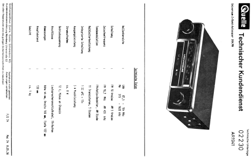 AR1941; QUELLE GmbH (ID = 938948) Car Radio