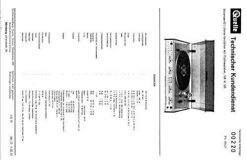 Hi Fi Stereo Verstärker FV5521; QUELLE GmbH (ID = 285016) Ampl/Mixer