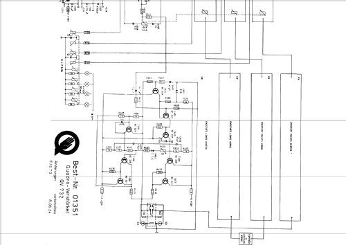 HiFi-Quadro-Verstärker QV 732; QUELLE GmbH (ID = 917670) Ampl/Mixer