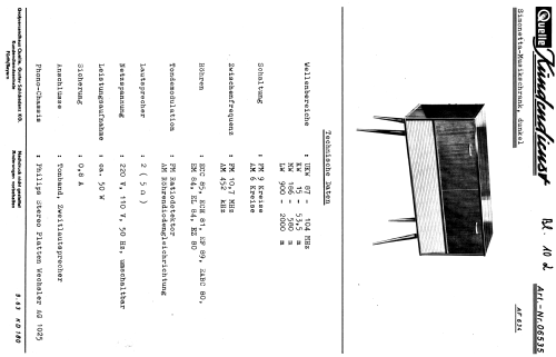 Simonetta-Musikschrank AF634 Art.-Nr. 06535; QUELLE GmbH (ID = 639584) Radio