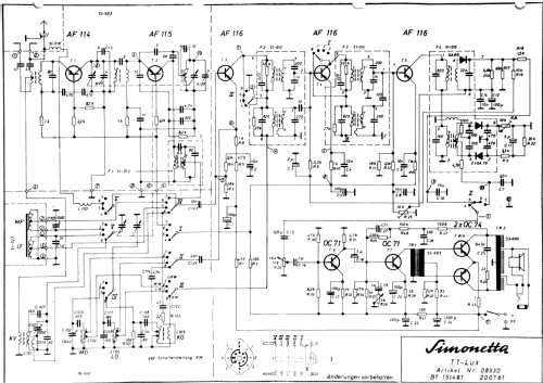 Simonetta T 1-Lux Art. Nr. 08530 ; QUELLE GmbH (ID = 1411376) Radio