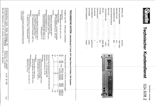 Soft Touch Tape Deck System Hifi 7500 SL CT 2316; QUELLE GmbH (ID = 1487751) R-Player