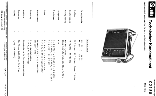 UKW-Stereo-MW-Koffer TRN2615 Best. Nr. 02188; QUELLE GmbH (ID = 938344) Radio