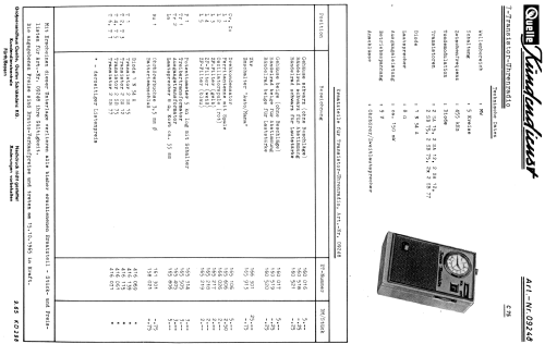 7 / Sieben / Seven Transistor Uhrenradio C75 Art. Nr. 09248; QUELLE GmbH (ID = 635770) Radio