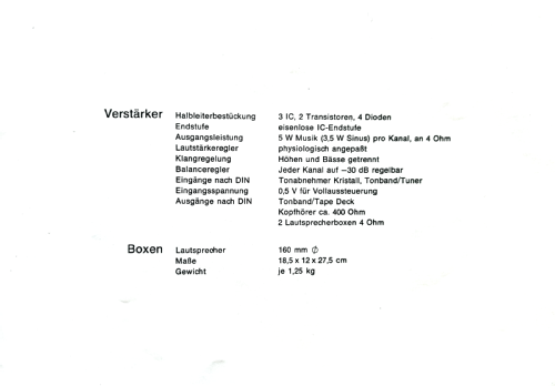Universum 10 Watt Stereo-Phono-Heimanlage FV 5572 Best. Nr. 030.210 9; QUELLE GmbH (ID = 3067432) Sonido-V