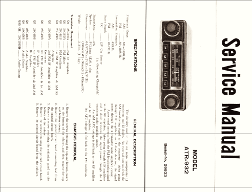 Universum ATR-932Q; QUELLE GmbH (ID = 2642512) Car Radio