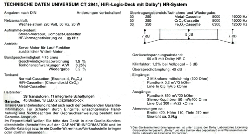 Universum CT-2941; QUELLE GmbH (ID = 2827731) R-Player