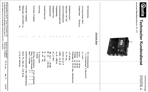 Universum CTR-2151; QUELLE GmbH (ID = 2651548) Radio