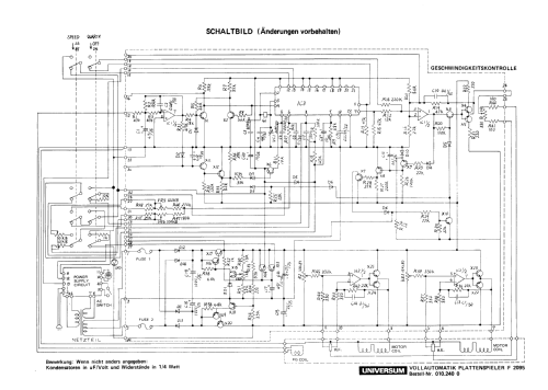 Universum Quarz Synchron F2095 Bestell No. 010.240 0; QUELLE GmbH (ID = 3020018) R-Player