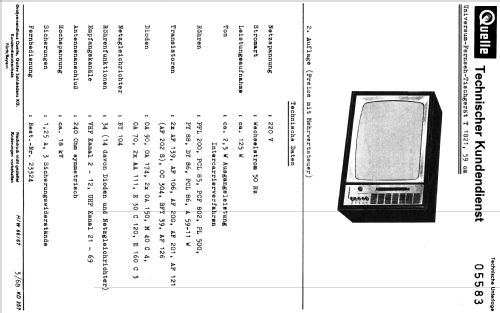 Ch= T1821 - Best.-Nr. 05583; QUELLE GmbH (ID = 1809732) Television