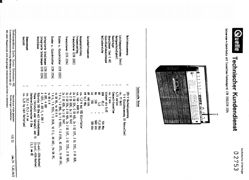 Universum Tonband-Radio-Kombination CTR-2322 & CTR2334; QUELLE GmbH (ID = 1324347) Radio