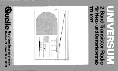 Universum TR1097; QUELLE GmbH (ID = 1443219) Radio